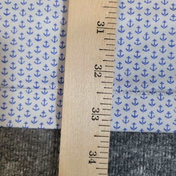 Peter Millar Summer Comfort Men's Golf Polo Shirt Size 2XL Blue Anchors Print - Picture 9 of 9